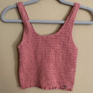 Hollister Pink Textured Tank Top